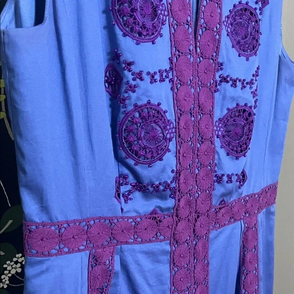 Nanette Lepore Blue and Purple Mini Dress Size 6 - Picture 5 of 9